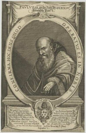 Bildnis Pavlvs III., an der Zahl der CCXXIV. Römische Pabst