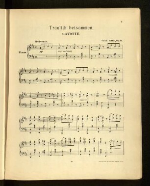 Traulich beisammen. Gavotte.