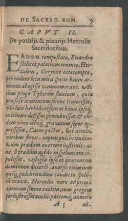 Caput II. De potitiis & pinariis Herculis Sacerdotibus