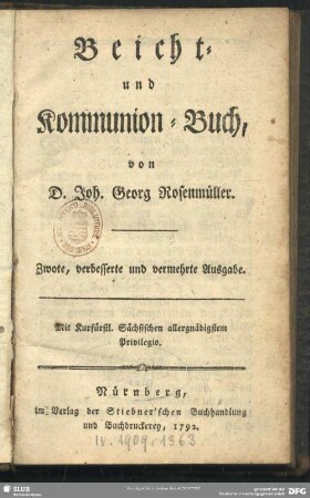 Beicht- und Kommunion-Buch