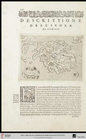 Descrittione dell‘ Isola di Cerigo