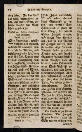 90-101, Epistel am 20ten Sonntage nach Trinitatis. - Epistel am 26ten Sonntage nach Trinitatis.