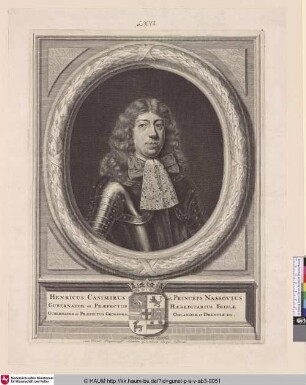 Henricus Casimirus D.G. Princeps Nassovius