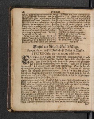 Epistel am Neuen Jahrs-Tage.