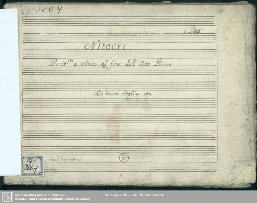 Nitocri. Excerpts - Mus.2811-F-2 : S, orch