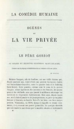 La Comédie humaine. Scènes de la vie privée