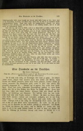 ¬Eine¬ Standrede an die Deutschen : (nach den "Blättern zum Weitergeben" des Deutschen Vereins gegen Mißbrauch geistiger Getränke)