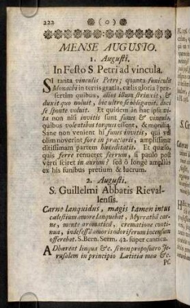 222-232, 1. - 13. Augusti