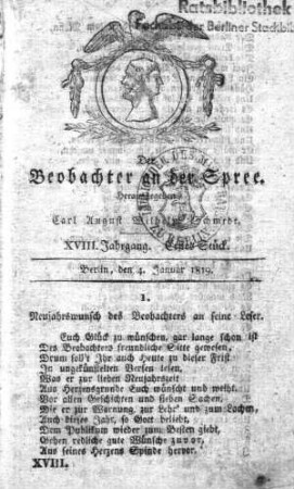 1. Stueck, 4. Januar 1819