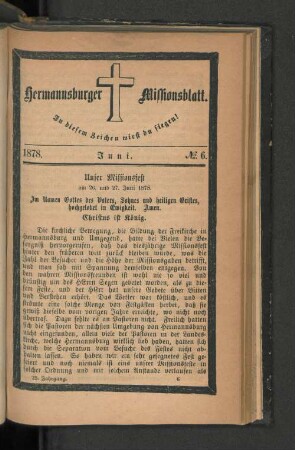 No. 6. Juni. 1878.