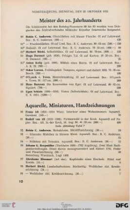 Aquarelle, Miniaturen, Handzeichnungen (Nr. 90-173)