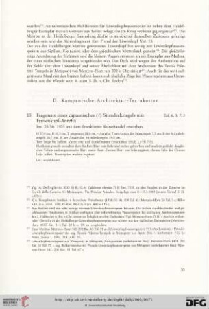 D. Kampanische Architektur - Terrakotten