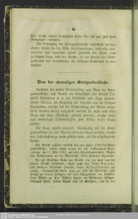Von der ehemaligen Kunigundenkirche