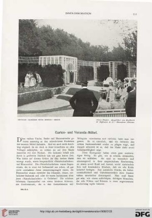 Garten- und Veranda-Möbel
