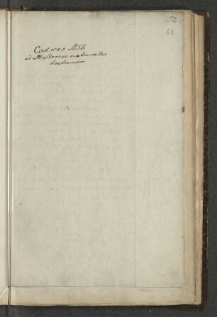 Codices MSti. ad Historiae naturalis doctrinam.