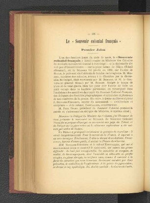 Le Souvenir colonial francais.