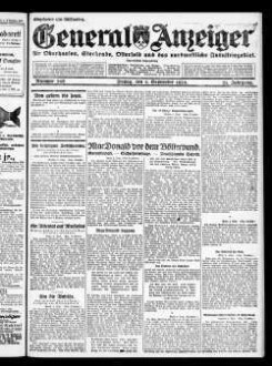 General-Anzeiger für Oberhausen, Sterkrade, Osterfeld und das nordwestliche Industriegebiet. 1921-1930