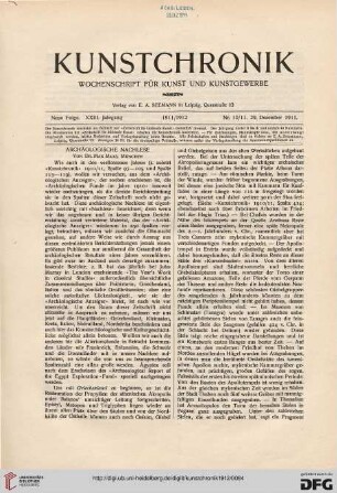 Heft 10/11 (29. Dezember 1911)