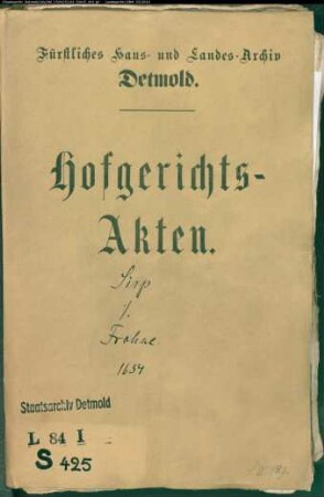 Sirp, Balthasar gegen Bartold Frohne zu Vinnen - Schuldforderung