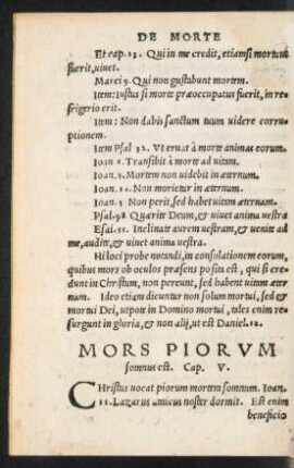 Mors Piorum somnus est. Cap. V.