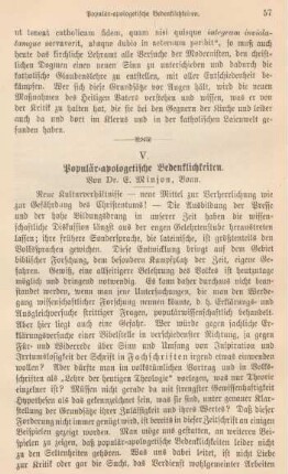 57-71 Populär-apologetische Bedenklichkeiten