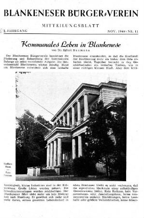 Nov. 1949 / Nr. 11