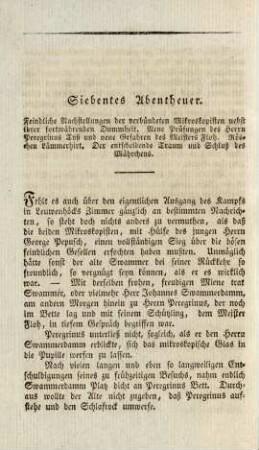 Siebentes Abentheuer Feindliche Nachstellungen der verbündeten Mikroskopisten ...