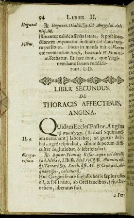 Liber Secundus. De Thoracis Affectibus.