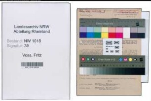 Entnazifizierung Fritz Voss , geb. 13.04.1901 (Koch)