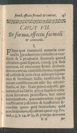 Caput VII. De forma, effectu formali et contrariis.