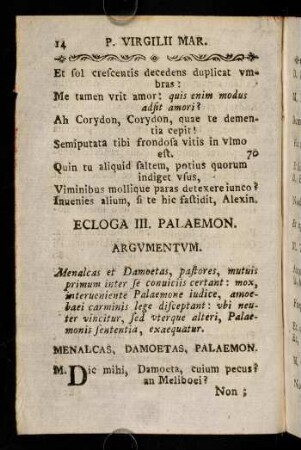 14-26, Ecloga III. Palaemon. - Ecloga IV. Pollio.