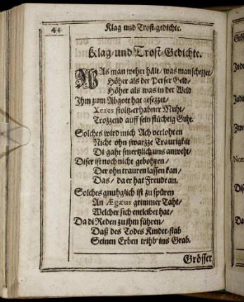 Klag- und Trost-Gedichte.
