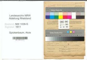 Entnazifizierung Alois Spickenbaum , geb. 16.07.1889 (Lehrer)