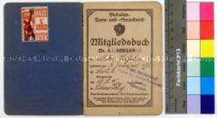 Mitgliedsbuch des Arbeiter-Turn- und Sportbundes Wilmersdorf für Wilhelm Metze
