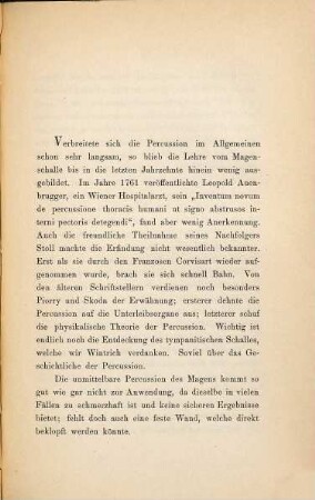 Ueber die Percussion des Magens : Inaug.-Diss.