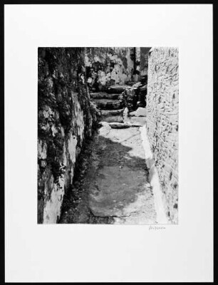 Nauplia. Gang oder Straße innerhalb der Festung Palamidi (?)