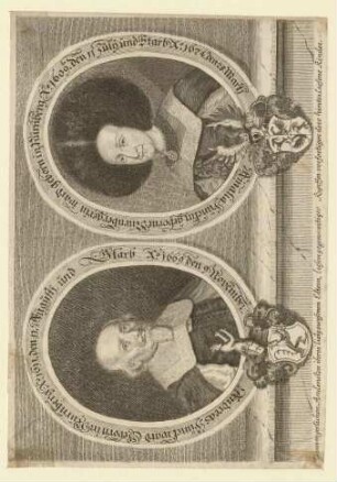 Andreas Funck, Handelsmann, und seine Frau Amalia, geb. Nürnberger; geb. 11. August 1611; gest. 9. November 1669; geb. 11. Juli 1609; gest. 28. März 1674