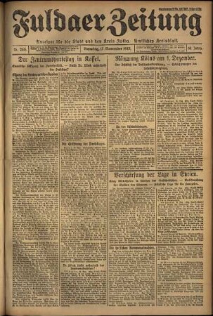Ausgabe vom Dienstag, den 17. November 1925.