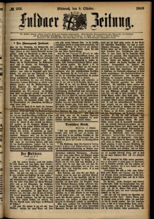 Ausgabe vom Mittwoch, den 09. Oktober 1889.