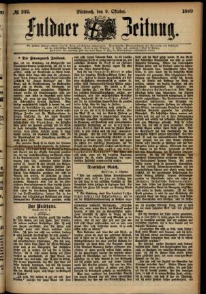 Ausgabe vom Mittwoch, den 09. Oktober 1889.