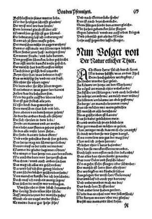 Nun Volget von Der Natur etlicher Thier