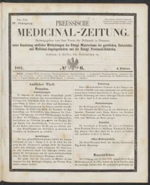 No 6. (6. Februar 1861) - No 9 (27.Februar 1861)