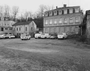 Mittweida. Ehemaliger Schlachthof und Gaststätte : Mittweida. Ehemaliger Schlachthof und Gaststätte, Am Schlachthof 6. Hofansicht mit Arbeiterwohnungen und ehemaliger Gaststätte