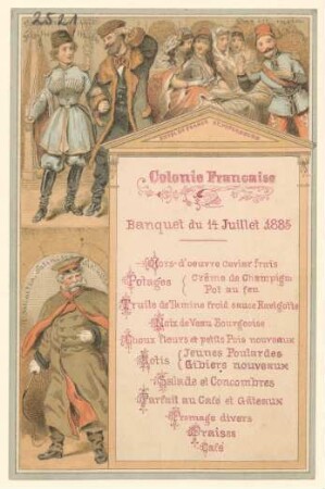 Menükarte : Banquet, Hotel de France
