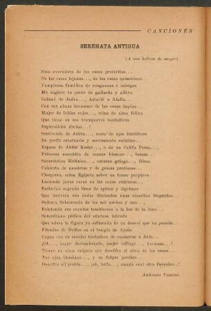 Serenata antigua