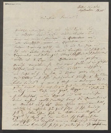 Brief an B. Schott's Söhne : 03.09.1830