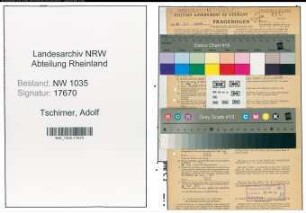 Entnazifizierung Adolf Tschirner , geb. 25.11.1896 (Beamter)
