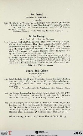 V. Arbeiten deutscher Künstler (Nr. 658-709)