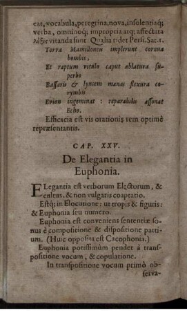 Cap. XXV. De Elegantia in Euphonia
