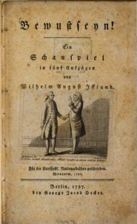 Bewustseyn : Ein Schauspiel in fünf Aufzügen